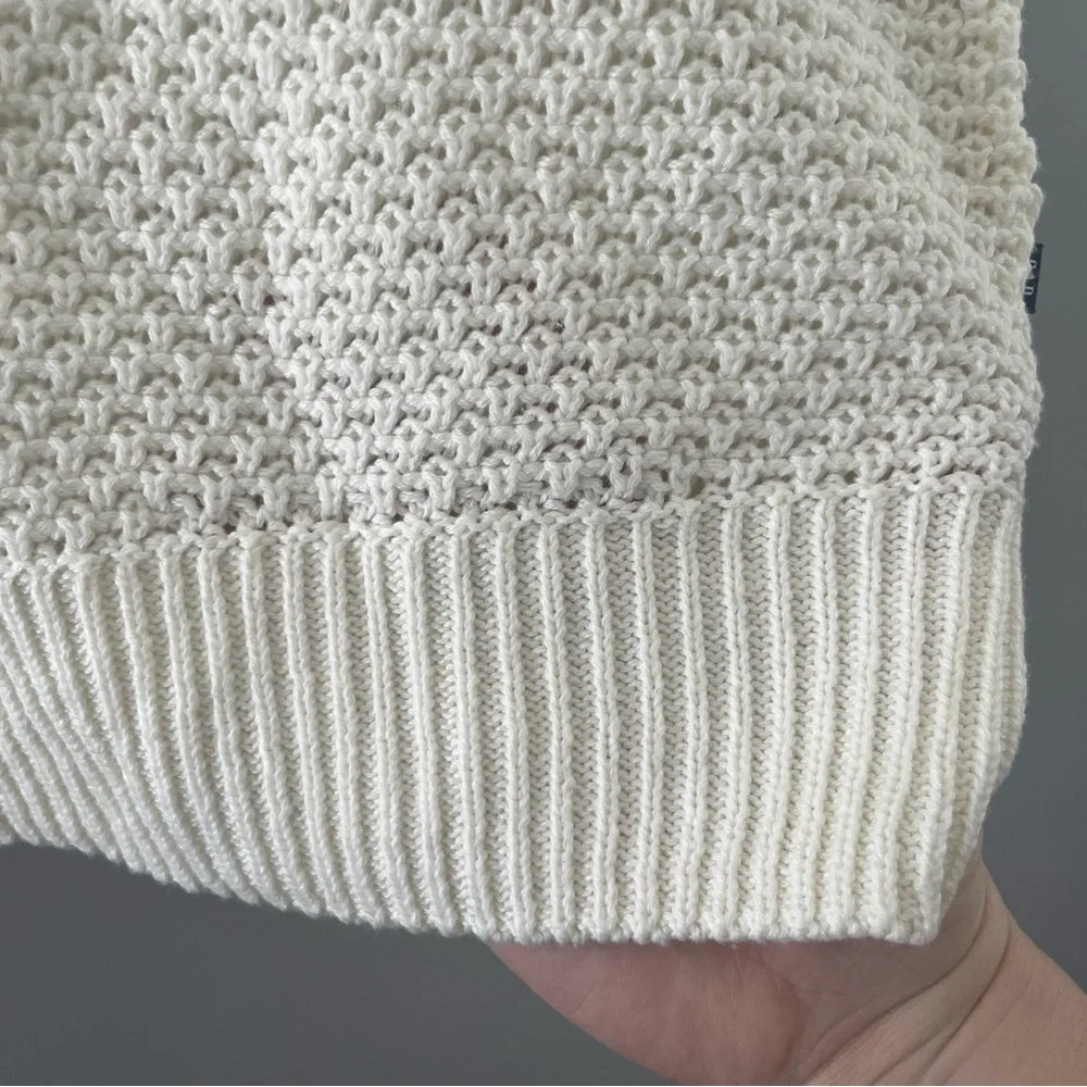 GAP Women's Cream Sweater Open Knit Neutral Classic Size Medium M